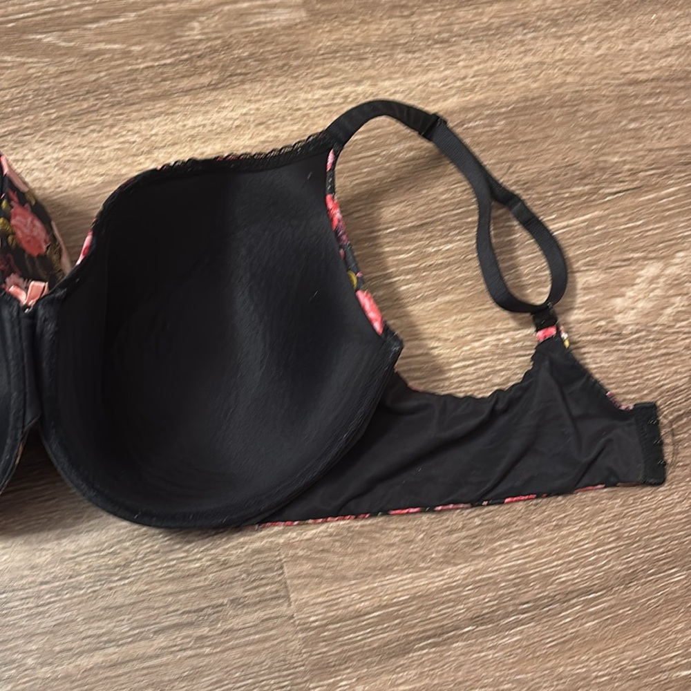Victoria Secret Women’s Floral Black Bra Size 38 DD - Picture 6 of 13